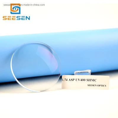 Spectacle Lenses Manufacturing High Index 1.74 Mr-174 Asp UV400 Shmc Aspheric Lenses Cr-39 Optical Lens