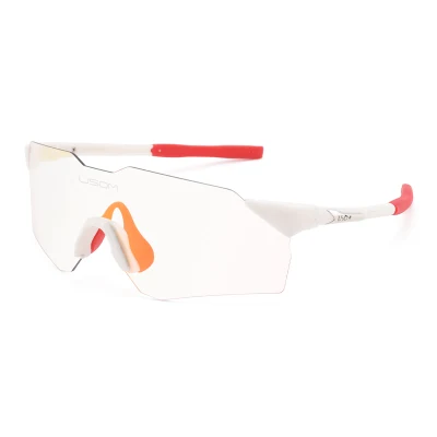 Wholesale Rimless One Piece Lens Running Outdoor Sport Glasses Anti Glare Photochromic Cycling Riding Driving Sunglasses