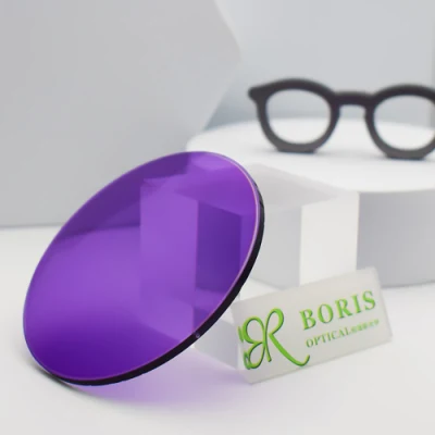 Middle Index 1.56 Photochromic Purple Hmc Eyeglasses Optical Lenses Hot Sale