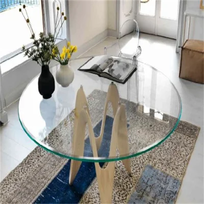 Float Toughened Tempered Glass Table Top Round Beveled Tempered Glass Table Top 6mm 8mm 10mm Glass Table Top