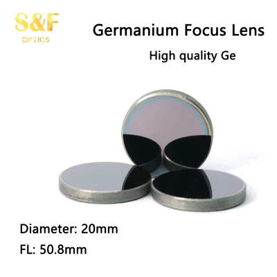 Chinese Manufacturer Diameter 20mm Focal Length 50.8mm Infrared Germanium Focus Lens for Infrared Application