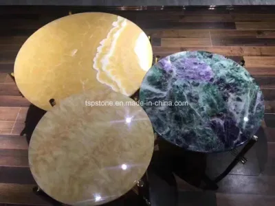 Artificial Carrara White Quartz Round Table Top