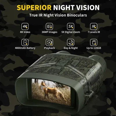Night Vision Goggles - 4K Night Vision Binoculars for Adults Telescopes Scope