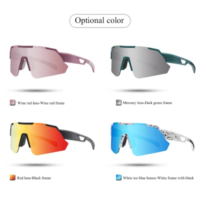 New Design Half Frame 100% UV Protection Mirror Lens Sports Eyewear