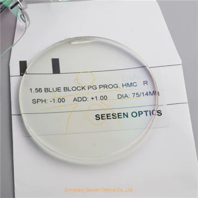 Block Harmful Blue-Light Lens 1.56 Blue Cut UV420 Spin Photochromic Progressive Lens