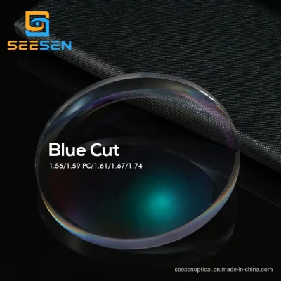 Cr39 1.56 Blue Light Filter Blue with UV420 Protection Lenses Optical Eyeglasses Lens