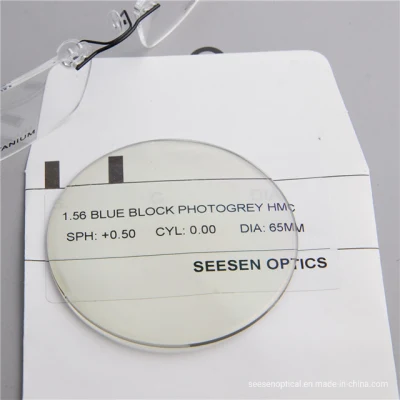 1.56 Photochromic Photogrey Hmc UV420 Blue Block Blue Light Filter Optical Lens