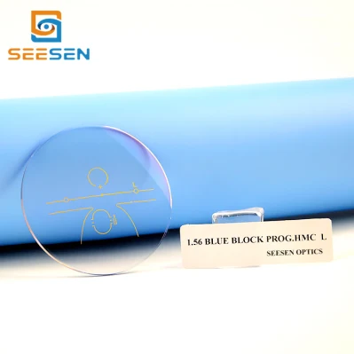 Ophthalmic Lenses Chinese Optical Lenses 1.56 Blue Cut UV420 Spin Photochromic Progressive Lens