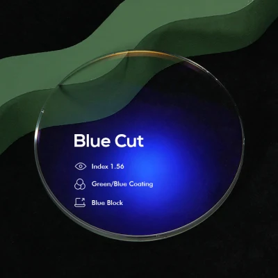 Blue Light Blocking Eyeglasses Lenses 1.56/1.59 PC/1.61/1.67 Hmc UV420 Protection Blue Cut Anti Blue Ray Optical Lens