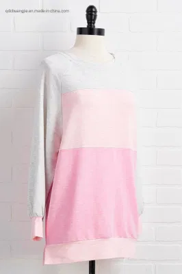 Girl&prime;s Stripe Soft Handfeel Anti Pilling Long Sleeve Sports Leisure Round Neck Blouse Top