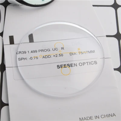 1.499 UC Uncoated Optical Lens Progressive Multifocal Eyeglass Lenses