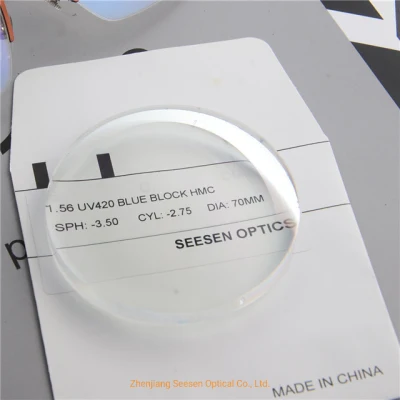 Spectacle Lenses Anti Blue Ray 1.56 Blue Cut UV420 Optical Lens Price for Glasses