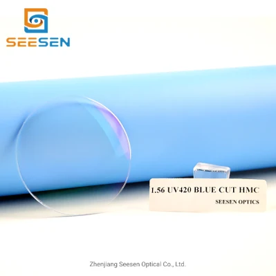 Eyeglass Resin Lens 1.56 Anti Blue Light Blue Block Cut Resin Eyeglasses Lenses Price Ophthalmic Optical Lens