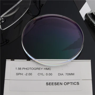 1.56 Single Vision Spectacle Lenses Plastic Photochromic Hmc Coating Lenses