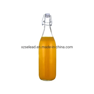 Flip Top Cooking Oil Round Glass Bottle Swing Top 60ml 100ml 250ml 500ml 750ml 1000ml