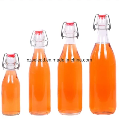 Flip Top Cooking Oil Round Glass Bottle Swing Top 60ml 100ml 250ml 500ml 750ml 1000ml