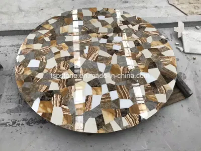 Artificial Carrara White Quartz Round Table Top