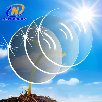 1.56 Semi-Finished Photochromic UV++ Blue Hmc Resin Optical Lens