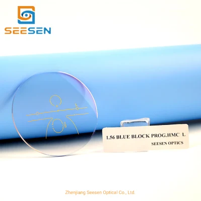 Block Harmful Blue-Light Lens 1.56 Blue Cut UV420 Spin Photochromic Progressive Lens