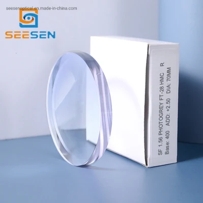 1.56 Photochromic FT Bifocal Semi-Finished Optical Lens Transition Photochromic Flat Top Lenses