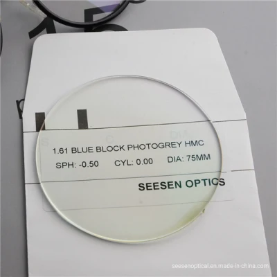 1.61 Asp UV420 Block Blue Light Optical Lens with Photochromic Film Eyeglasses Lenses