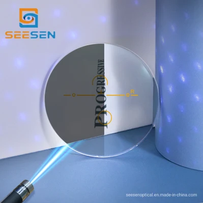 1.56 Anti Blue Lens Photochromic Progressive Optical Lens with Anti Reflective Coating