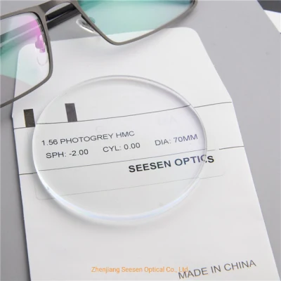 Chinese Nk55 Photogrey 1.56 Photochromic Hmc EMI Optical Lens Manufacturers in China