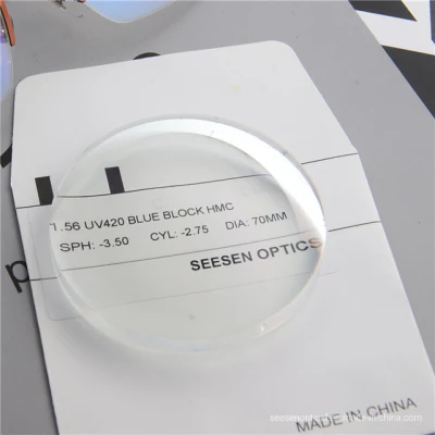 1.56 Cr-39 UV420 Blue Block Ar-Coating Optical Eye Glasseses Lenses