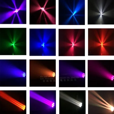 7PCS DOT Control LED Mini Bee Eye Moving Head Light with Rotation Lens