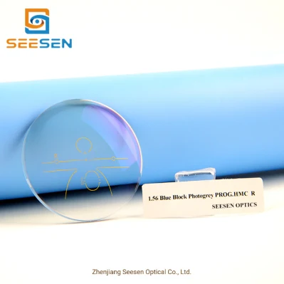 Optical Photochromic Lens 1.56 Blue Cut UV420 Spin Photochromic Progressive Spectacle Lenses Optical