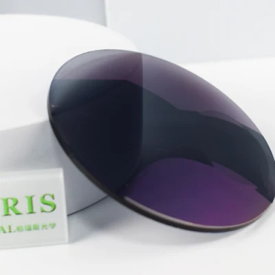 Spectacles Lens Middle Index 1.56 Bifocal Round Top Photo Grey Hmc Eyeglasses Plastic Lenses
