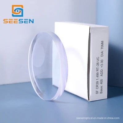 Semi-Finished Cr39 1.499 Round Top Bifocal Lens Sf Rt-28 Eyeglasses Ophthalmic Lens Manufacturers