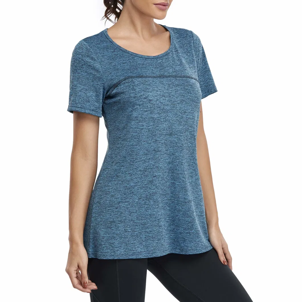 New Custom Short Sleeve Round Neck Cross Women S Yoga Shirt Tops