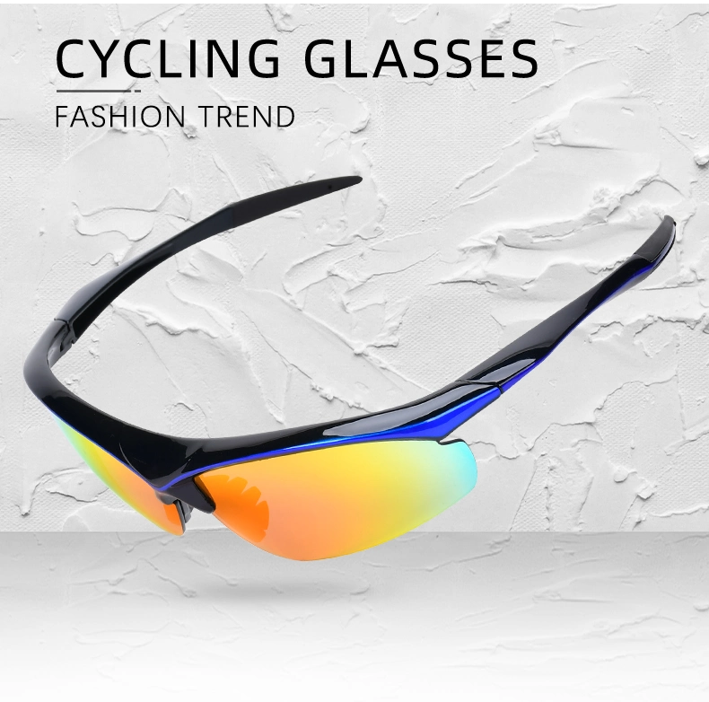 Wholesale Custom Fashion Half Frame Polarized Lens Outdoor Sport Sun Glasses UV400 Eye Protection Cycling Glasses