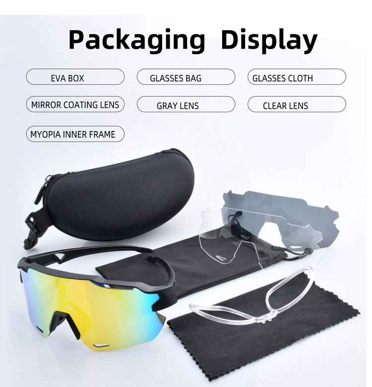 Photochromic Men Cycling Cheap Sports China Sunglasses Logo Print for Baseball Cycling Fishing Road Riding Glasses with Lens