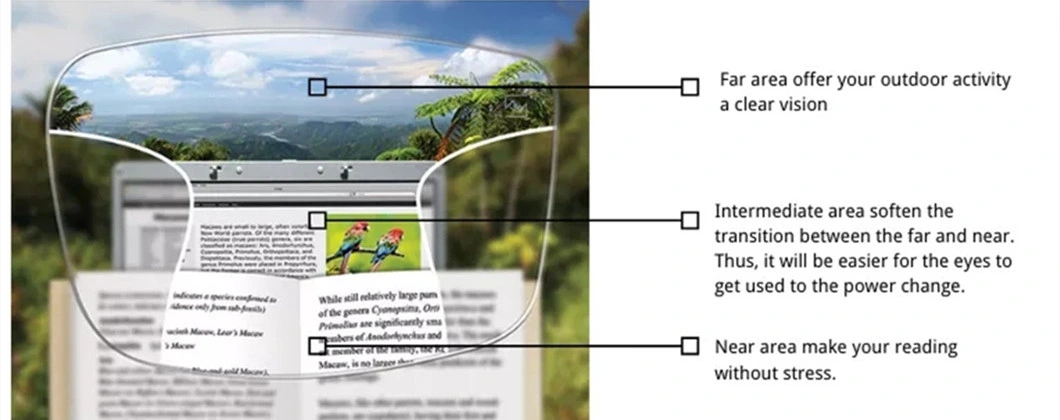 Optical Lenses for Eyes Semi-Finished 1.56 Progressive Hmc Progressive Eyeglass Lens