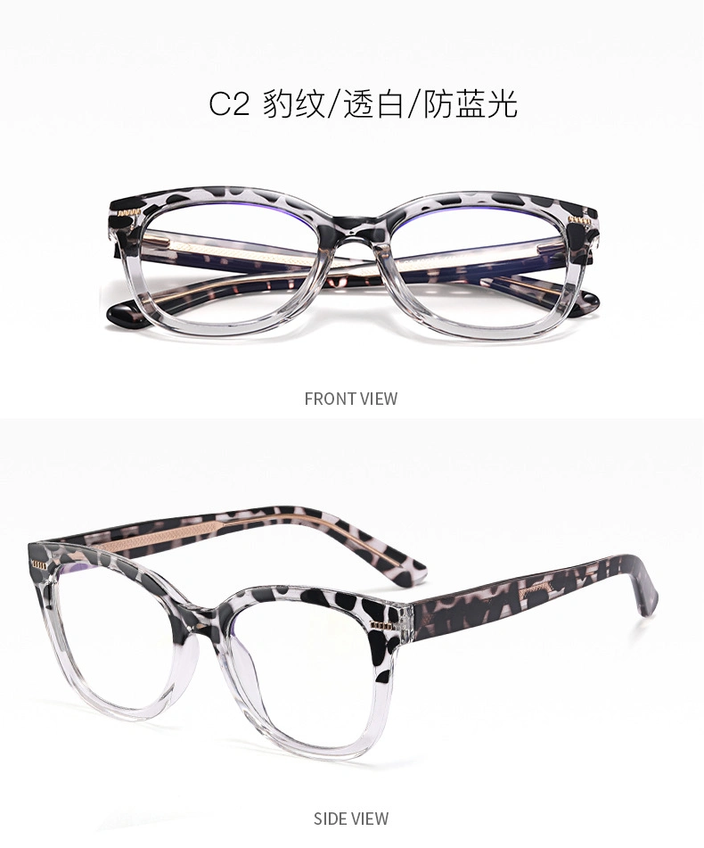 Sr82031 New Style Wholesale Acetate Original Color Frameglasses Frame Demo Lens Anti-Blue Light Myopia Eyewear