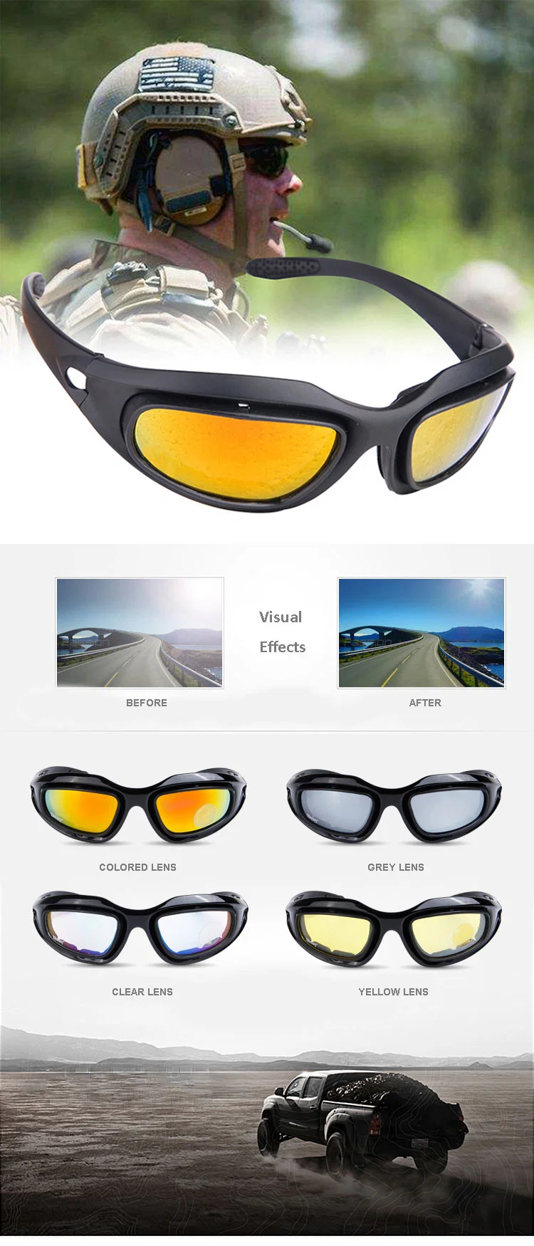 Ballistics Gafas Tactical C5 Goggles Wholesale Custom Tactical Ballistic Goggles Eyeglasses Changeable Lens