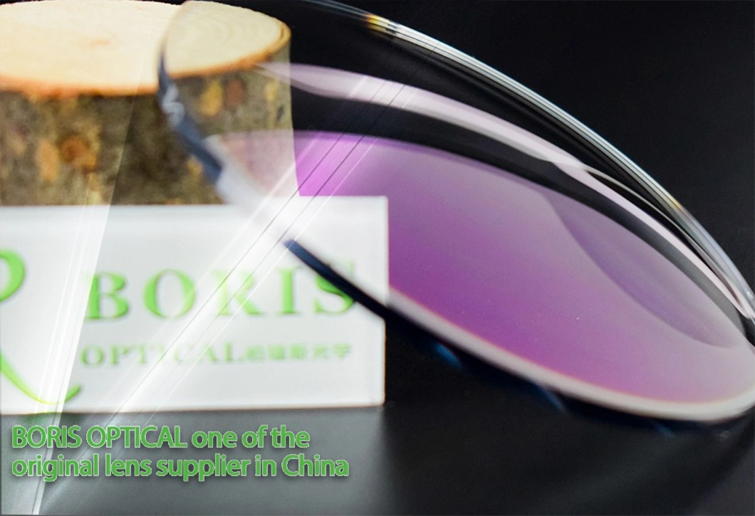 Spectacles Lens Middle Index 1.56 Bifocal Round Top Blue Cut Hmc Eyeglasses Plastic Lenses