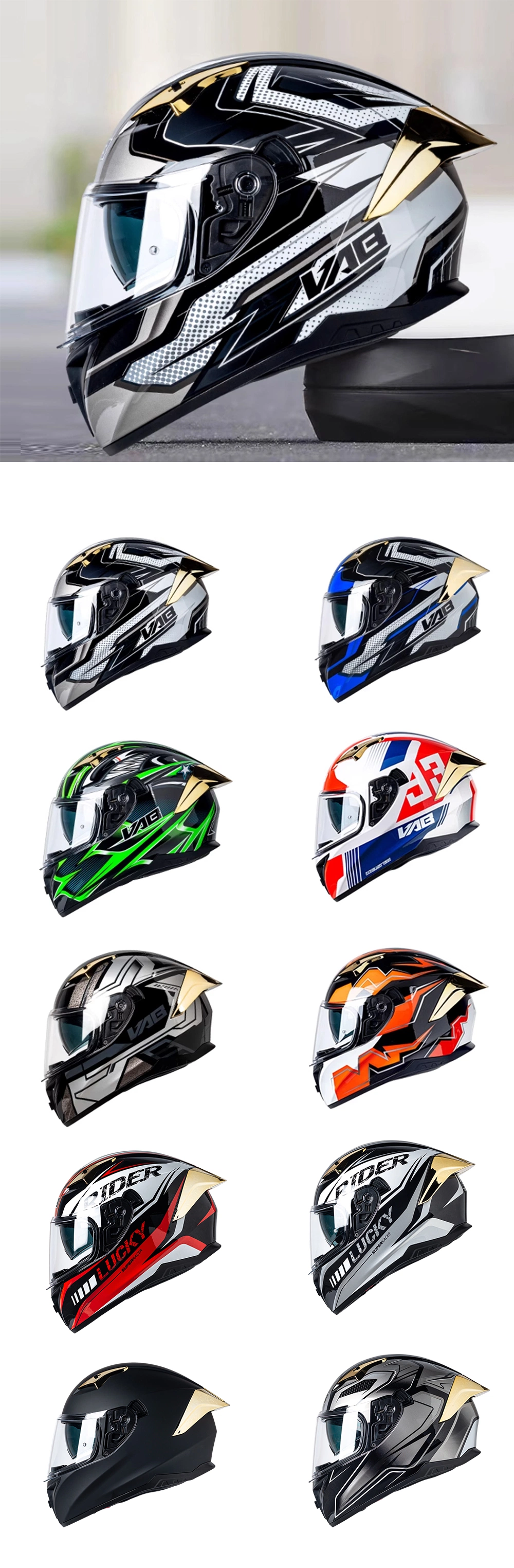 Hot-Selling Motorcycle Helmet ABS Full-Face Helmet Low-Cost High-End Helmet Motorcycle Accessories Helmet