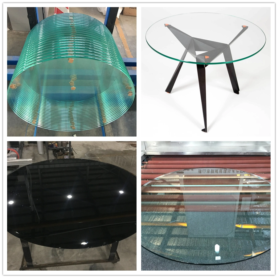 China Round Flat Polished Edge Tempered Glass Table Top Wholesale