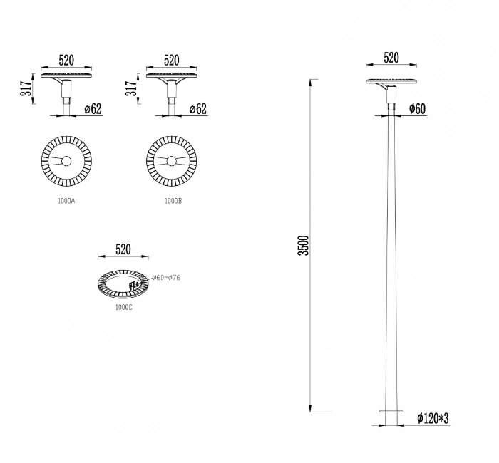 EMC Approved Aluminum Rygh Tech Outdoor Lighting LED Garden Light