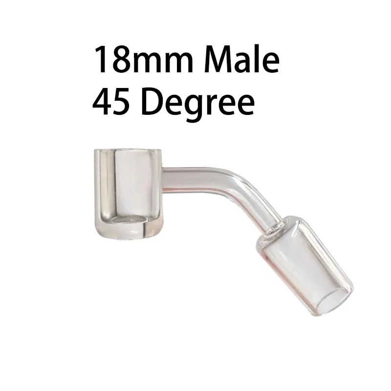 14mm 18mm Flat Top Quartz Banger Nail 20mm Diameter 4mm Thick Wall Beveled Edge 14.4mm and 18.8mm 45 and 90 Degree for Water Hookah Pipe Glass Bubbler Rig