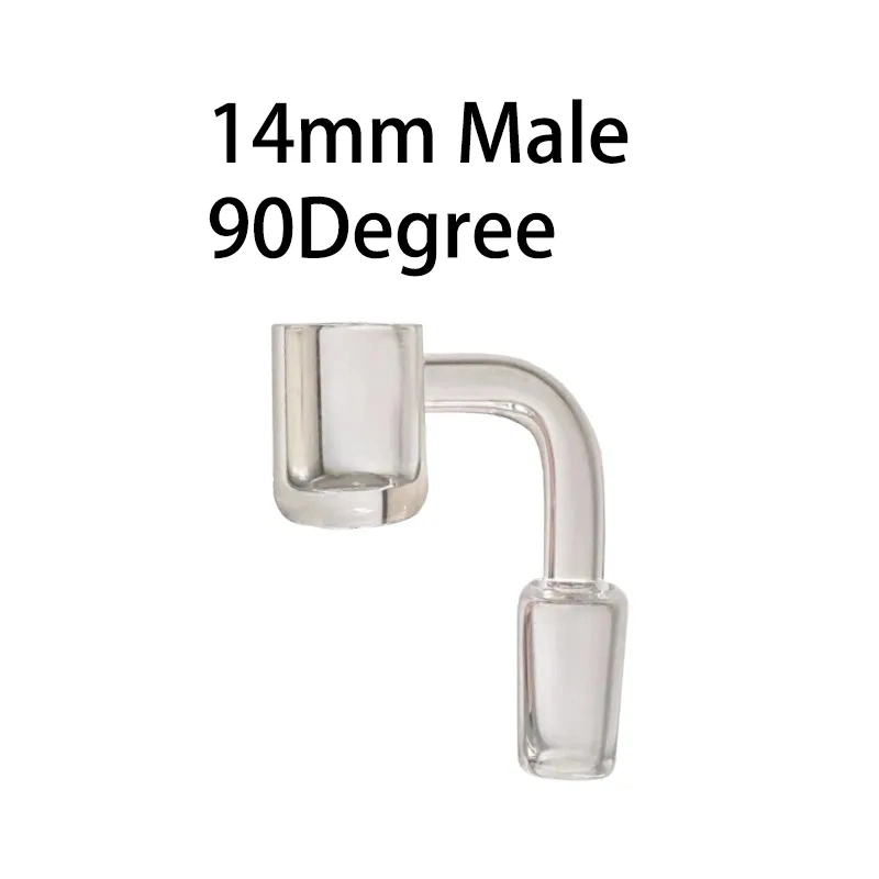 14mm 18mm Flat Top Quartz Banger Nail 20mm Diameter 4mm Thick Wall Beveled Edge 14.4mm and 18.8mm 45 and 90 Degree for Water Hookah Pipe Glass Bubbler Rig