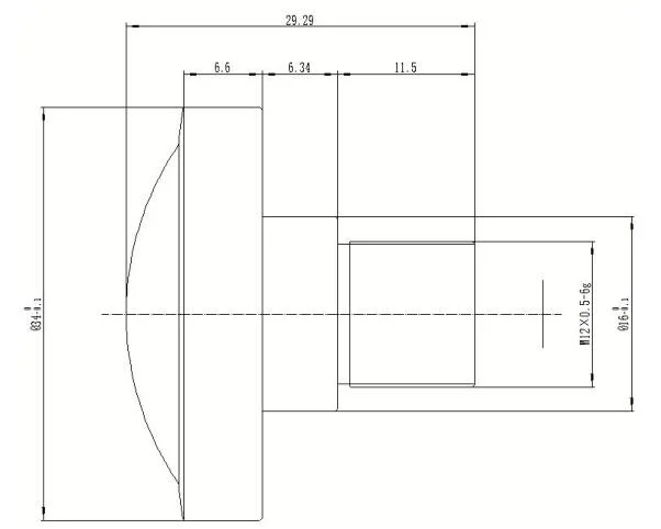 F2.0 12MP 4K 1.85mm Fov 185 Degree M12 S Mount Fisheye CCTV IR Corrected Board Fish Eye Lenses for 360 Deg Security Camera