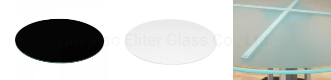 China Manufacture Flat Safety Round Tabletop Tempered Glass Square Glass Coffee Table Tops