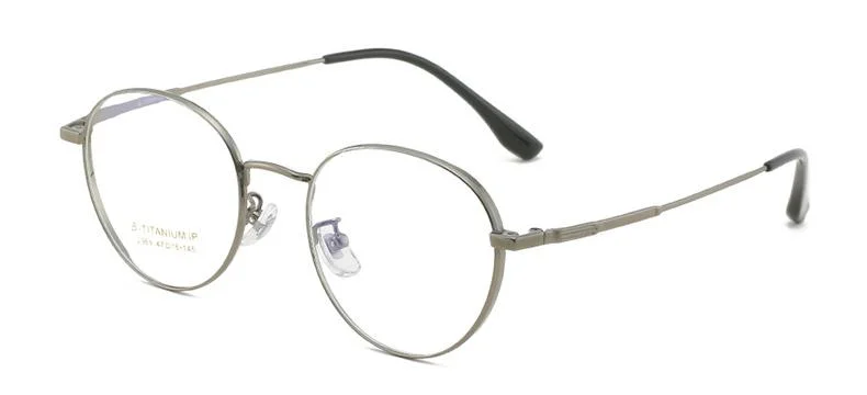 Semi-Titanium Metal Material Anti-Blue Light Eyeglasses Fashion Flat Lens Myopia Glasses