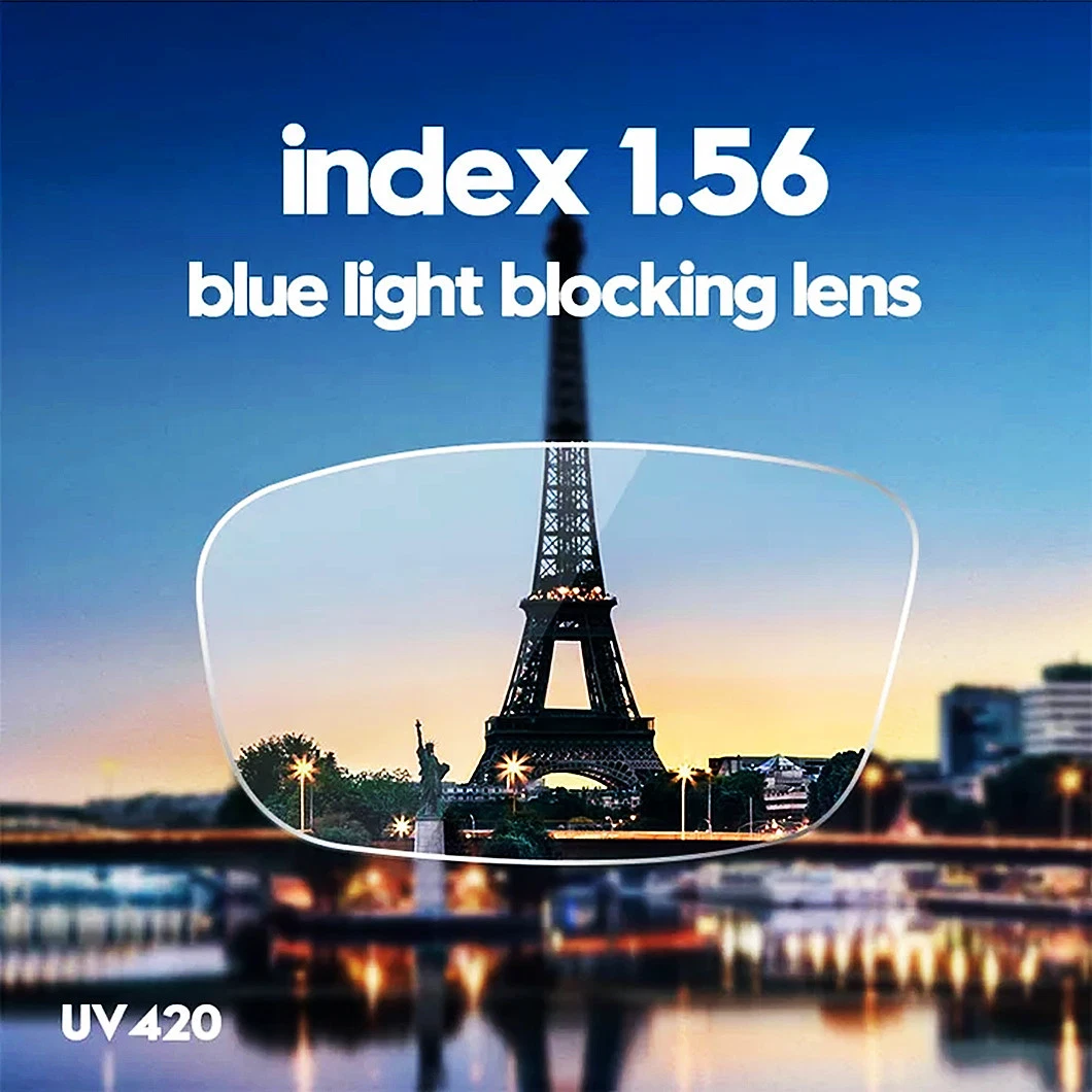 Anti Blue Ray Lens 1.56 Blue Cut UV420 Spin Photochromic Progressive Lens