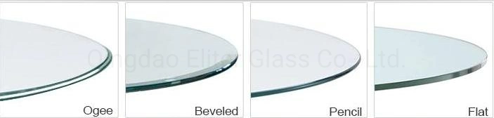 China Manufacture Flat Safety Round Tabletop Tempered Glass Square Glass Coffee Table Tops