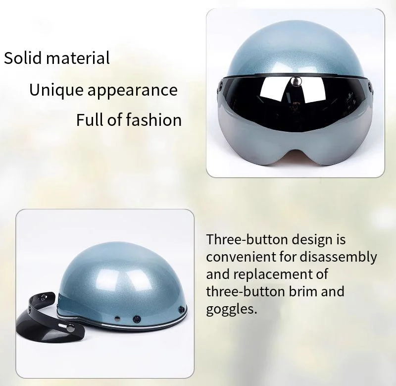 Classic Men&prime;s and Women&prime;s Motorcycle Helmet Fashion Simple Motorcycle Helmet Winter Electric Car Helmet with Neck Collar